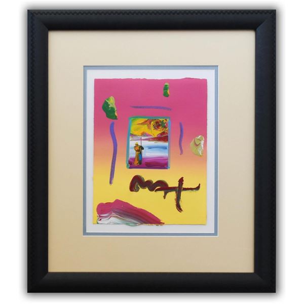 Peter Max- Original Mixed Media "Sage and Profile 2005 Ver. I #134"