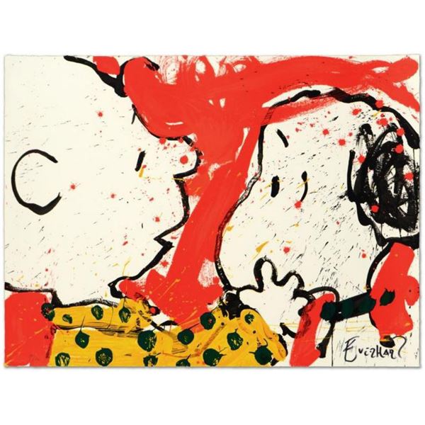 Tom Everhart- Hand Pulled Original Lithograph "Doggie Dearest"