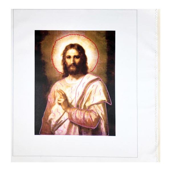 Steve Kaufman (1960-2010), "Jesus Peace (State 2)" Hand Signed and Numbered Limited Edition Hand Pul