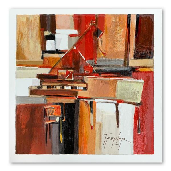 Yuri Tremler,  Piano  Limited Edition Serigraph, Hand Signed with Letter of Authenticity.