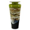 Image 1 : "Large White Lime Traditional Urn" Hand Blown Glass Vase Sculpture, Hand Signed by GartnerBlade Glas