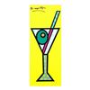 Image 1 : Romero Britto "Yellow Martini" Hand Signed Limited Edition Giclee on Canvas; Authenticated