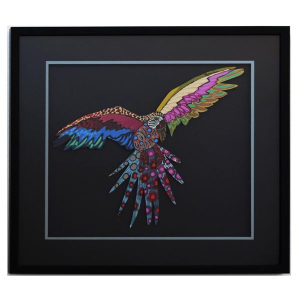 Patricia Govezensky- Original Painting on Laser Cut Steel "Macaw XVIII"