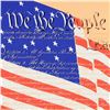 Image 2 : Steve Kaufman (1960-2010), "We the People" Limited Edition Hand Pulled Silkscreen on Canvas, Numbere