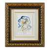 Image 1 : Yuroz, Framed Original Mixed Media Watercolor Painting, Hand Signed with Letter of Authenticity.