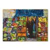 Image 1 : Elliot Fallas, "Italian Market" Original Oil Painting on Canvas, Hand Signed with Letter of Authenti