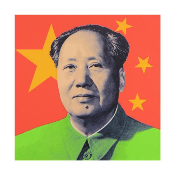 Steve Kaufman (1960-2010), "Chairman Mao" Limited Edition Hand Pulled Silkscreen on Canvas, Numbered