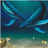 Image 2 : "In the Company of Whales" Limited Edition Giclee on Canvas by renowned artist WYLAND, Numbered and 