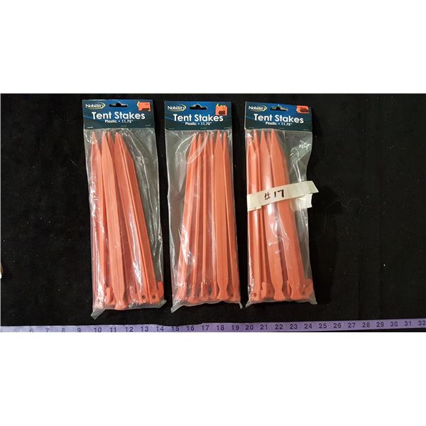 3 Packs Tent Pegs 6 Per Pack