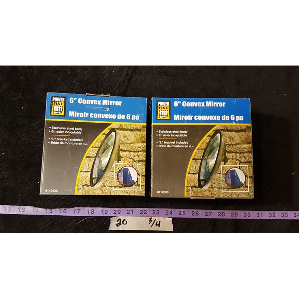2 6" Convex Mirrors