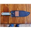 Image 3 : Large "Bowie Style" Knife W/ Sheath Stainless 9-1/2" Blade