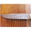 Image 3 : Antler Handle Hunting Knife 4-1/2" Blade Scrimshawed