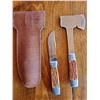 Image 2 : Combination Knife/Hatchet With Sheath-3 Pieces