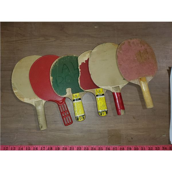 6 ping pong paddles (worn)
