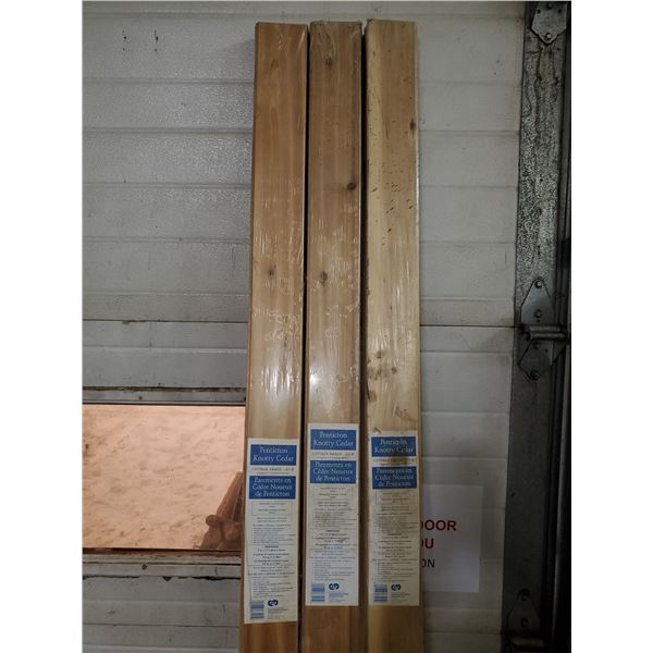 three 6 pack knotty cedar 8'