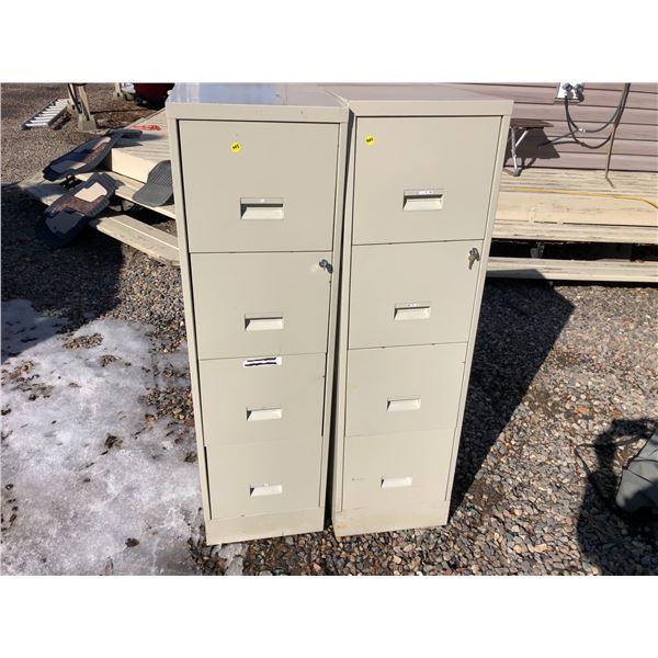 Two 4 drawer filing cabinets