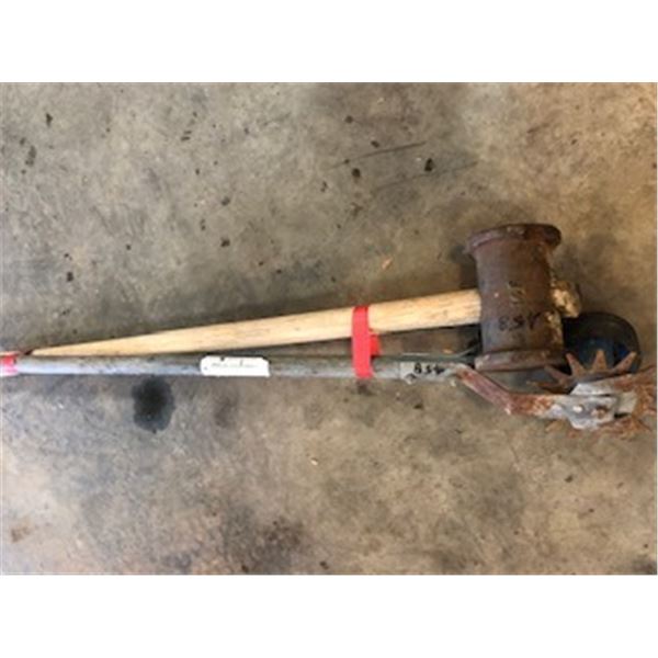 Post pounder, lawn edge trimmer