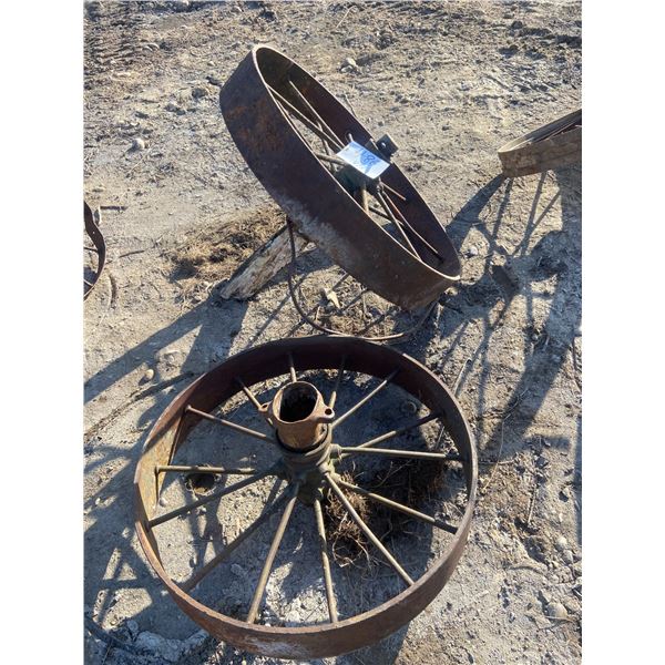 2 Steel Wheels 34" & 38"