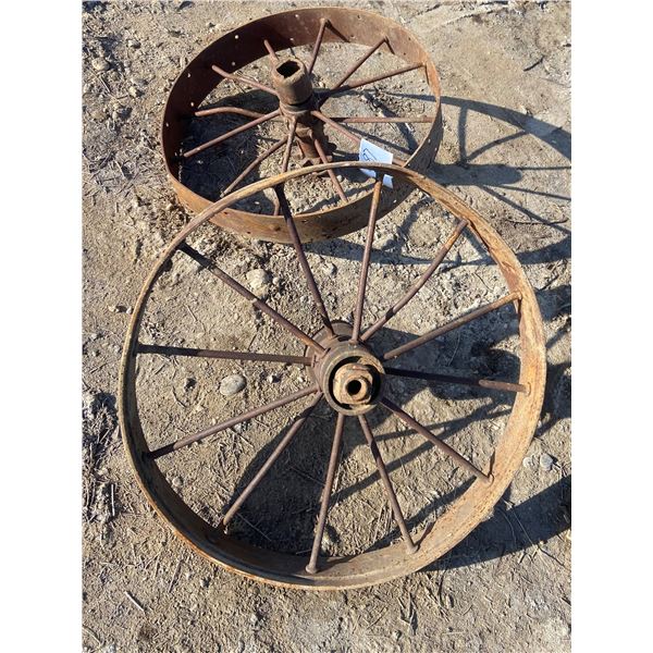 2 Steel Wheels 30" & 32"