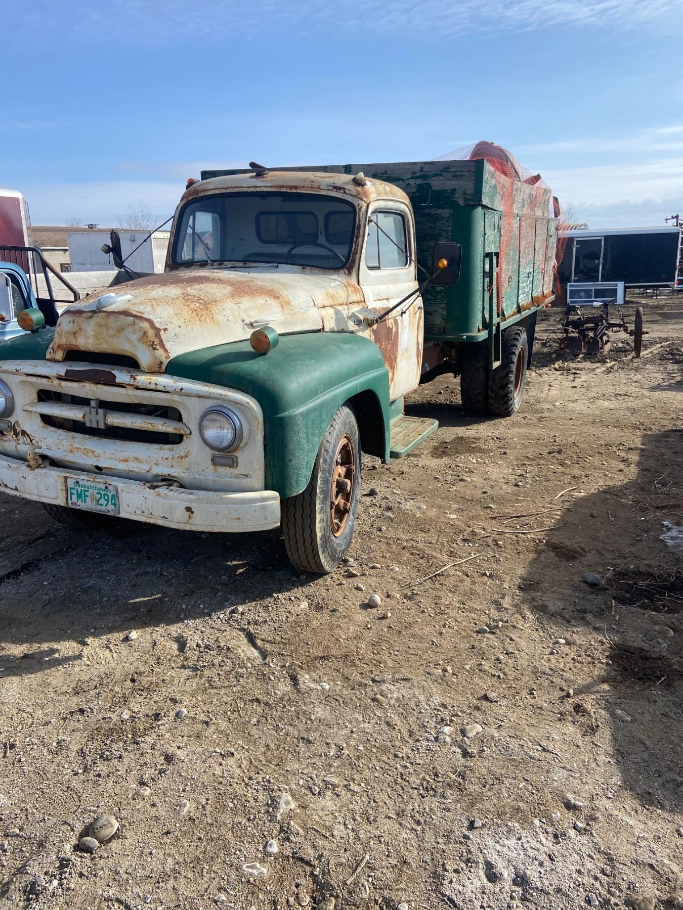 1956 International R180 C/W Box & Hoist