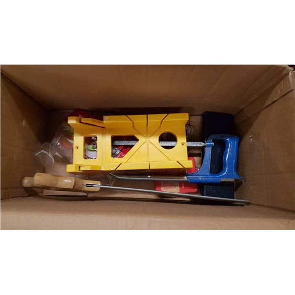 Lot Misc. Tools -Miter Box -Saw Etc.