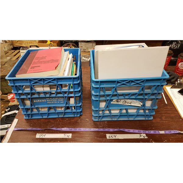 Lot Technical Books & Crates Etc.