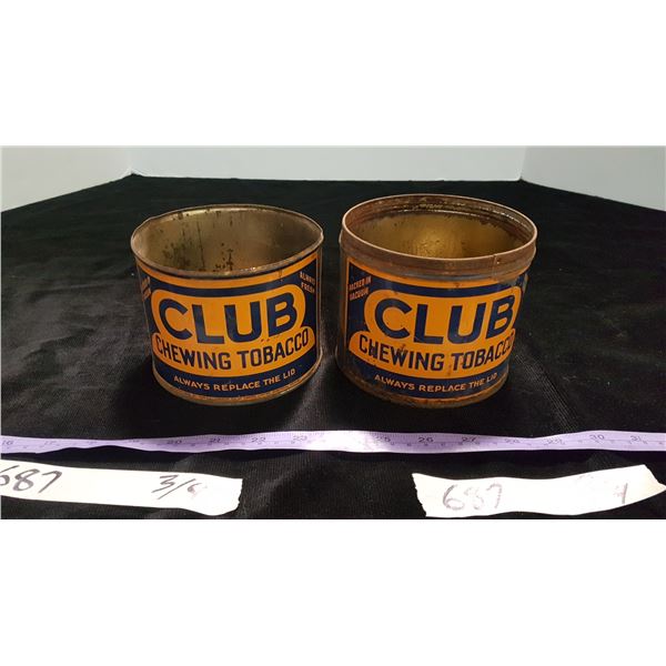 2 Tobacco Tins
