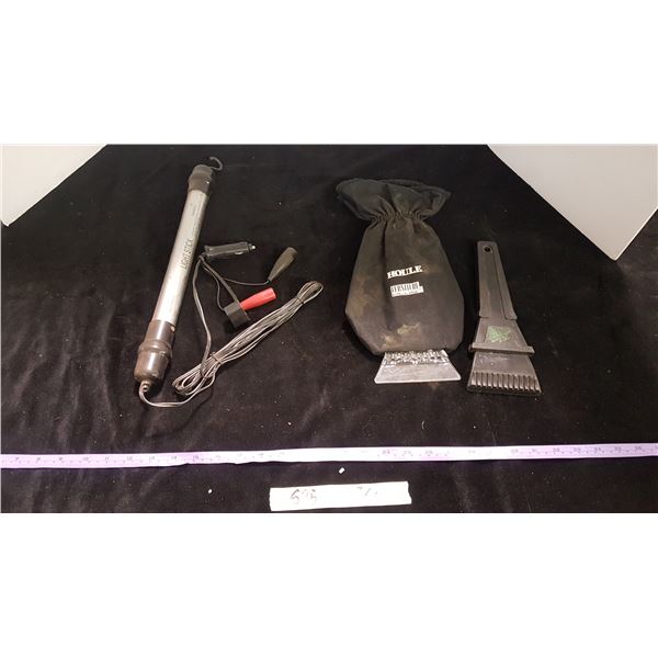 Scraper & Glove & Light Stick