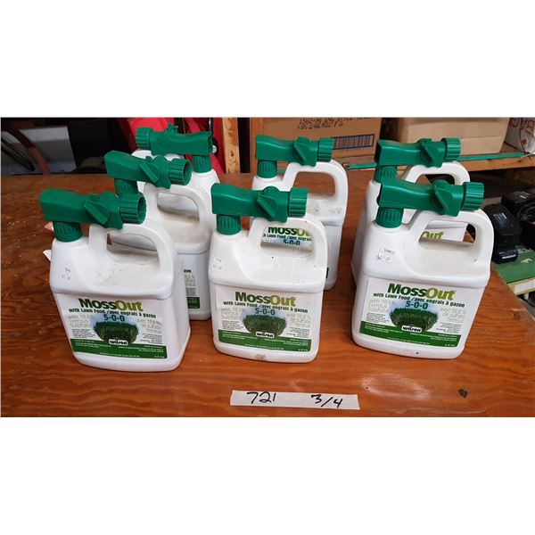 7 Bottles Moss Out Lawnfood