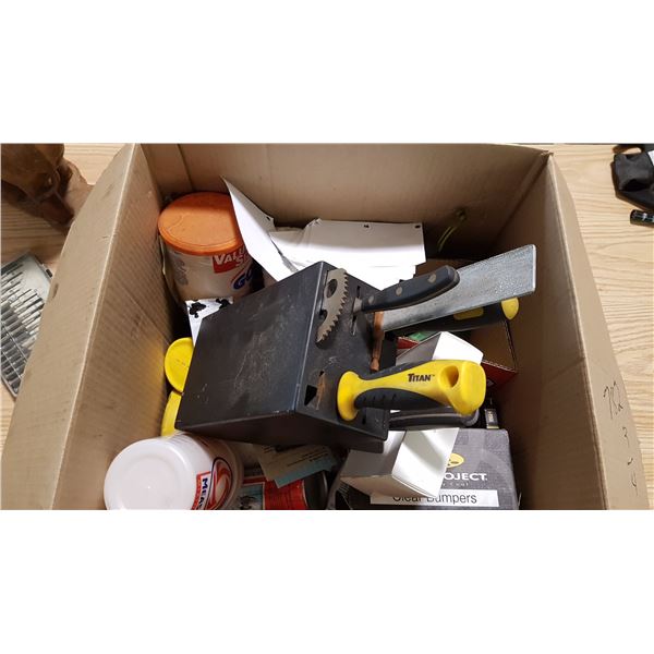 Lot Knife Block & Chisel & Misc. Items