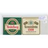Image 1 : Lot of 2 Beer Labels: Heidelberg and Kronenbrau. Both Unc.