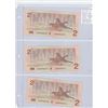 Image 1 : Lot of 3 Consecutive Serial Number 1986 $2 notes. Thiessen-Crow signatures. EGG Prefix. Serial Numbe