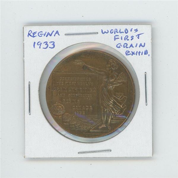 Regina 1933 World’s First Grain Exhibition medal. Nice.
