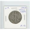 Image 1 : U.S. 1941D Walking Liberty Half Dollar. F-12. Issued before the U.S. joined World War II.