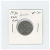 Image 1 : 1936 Far Rim Nickel 5 Cents. S is far from Rim. VF-30. Nice.