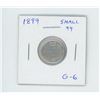 Image 1 : 1899 Victorian Small 99 variety Silver 10 Cents. G-6.