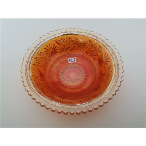 Carnival Glass bowl, 7 ¾”, “Star Spray”, Imperial Glass