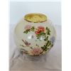 Image 1 : Glass cased Chimney bowl with peony décor, 7” high