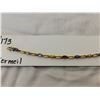 Image 2 : Vermeil bracelet (gold plate on sterling), semi-precious stones, marked .925, 7 ½”