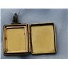 Image 4 : Gold tone vintage locket/watch fob, 1” long