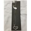 Image 1 : Sterling silver necklace, 16”, with sterling heart pendant