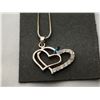 Image 2 : Sterling silver necklace, 16”, with sterling heart pendant