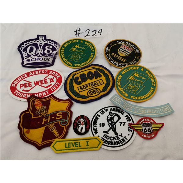 Lot of sports patches and badges