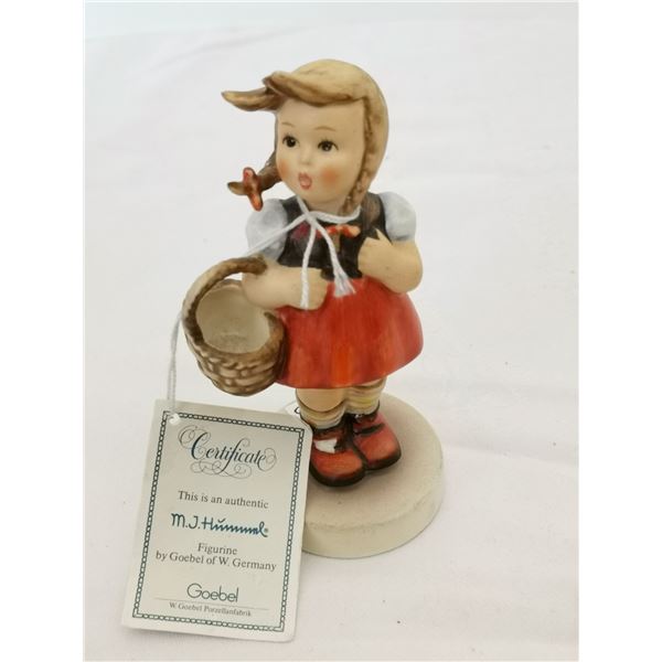 Hummel Figurine, “Little Shopper” with original tag