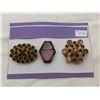 Image 1 : Card of 3 “purple” broaches