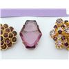 Image 3 : Card of 3 “purple” broaches