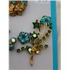 Image 3 : Card of 3 “blue” rhinestone broaches