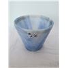 Image 1 : Acro agate blue and white planter, 7” high