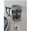 Image 2 : Delft mug, serving plate and souvenir spoon, made in Holland