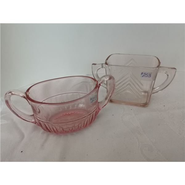 Pink depression glass sugars (2)